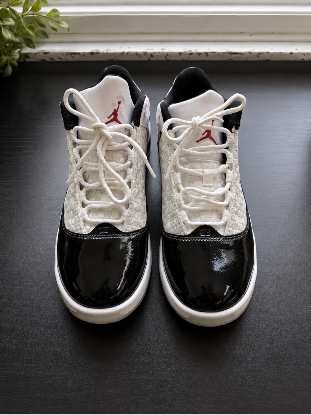 Jordan Kids Black, White & Red Retro Basketball Sneakers